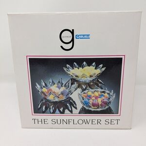 Carlisle Grainware 3 Pc. Nesting Sunflower Dishes New In Box Acrylic  GW 260